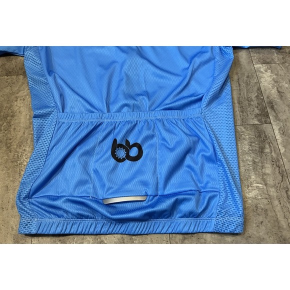 BICYCLE BOOTH Shirt Bike Cycling Jersey Top Lightweight Men's Blue SIZE M - Picture 5 of 7